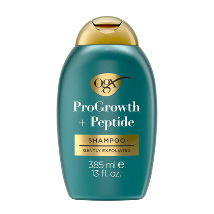 Bouteille de shampooing clarifiant OGX ProGrowth + Peptide 385 ml vue de face