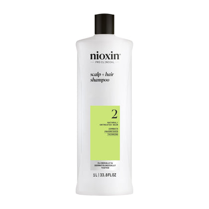 Bouteille de shampooing NIOXIN Système 2 1110g vue de face