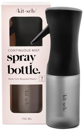 Bouteille de spray continue Kitsch 150ml noir vue avant