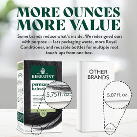 Bouteille de teinture Herbatint 4N Marron Châtaigne avec étiquette