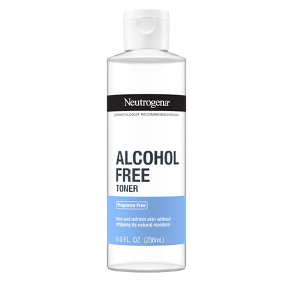 Bouteille de toner doux Neutrogena sans alcool 240ml vue de face