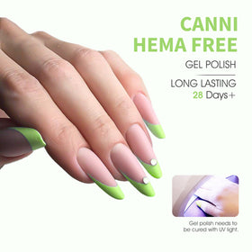 Bouteille de vernis à ongles CANNI avec couleur visible