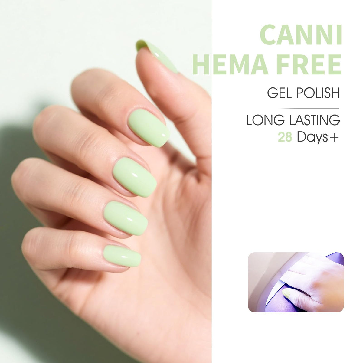 Bouteille de vernis à ongles CANNI avec étiquette visible