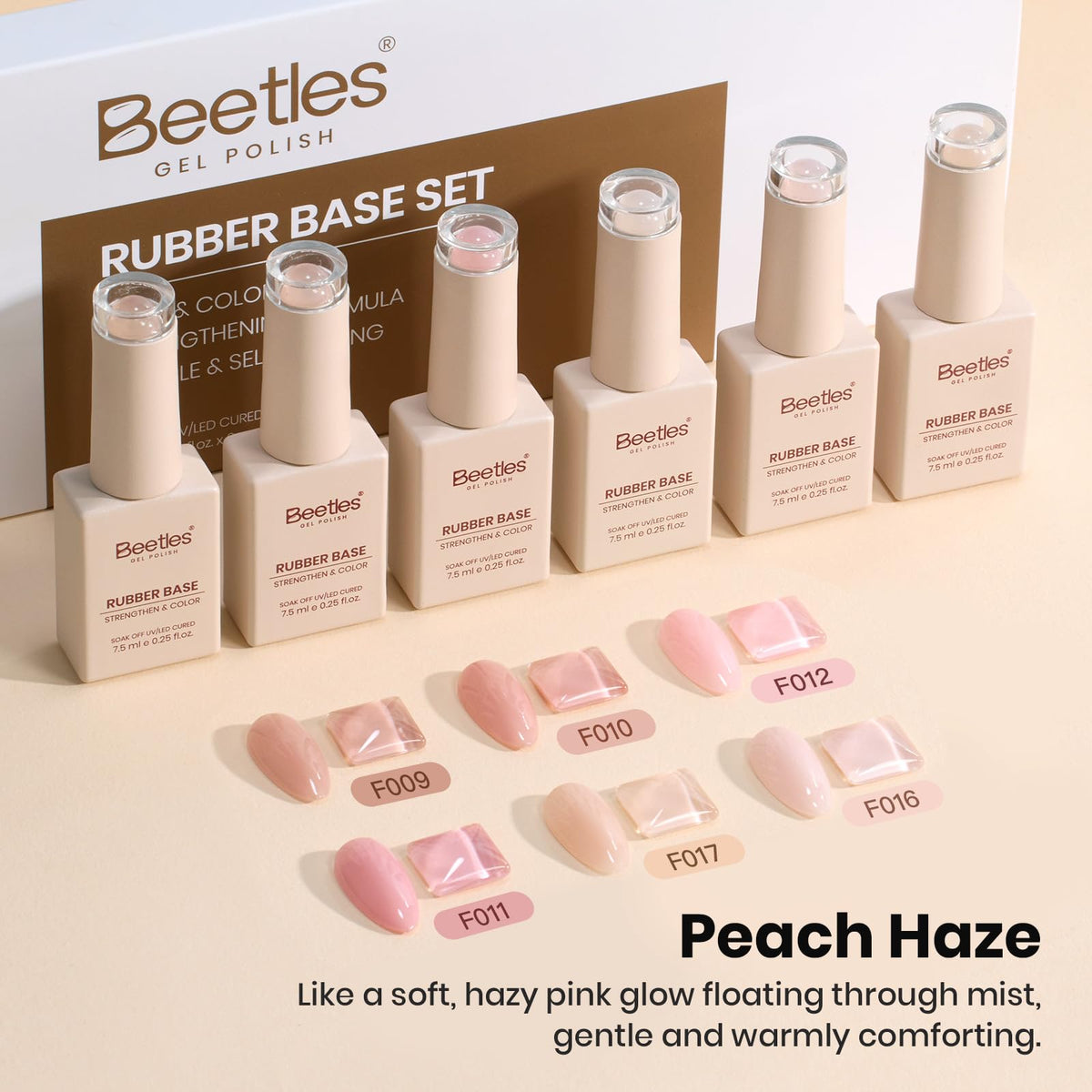bouteille de vernis à ongles caoutchouc 7,5ml couleur nude
