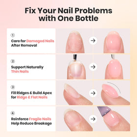 bouteille de vernis à ongles caoutchouc 7,5ml couleur rose pâle