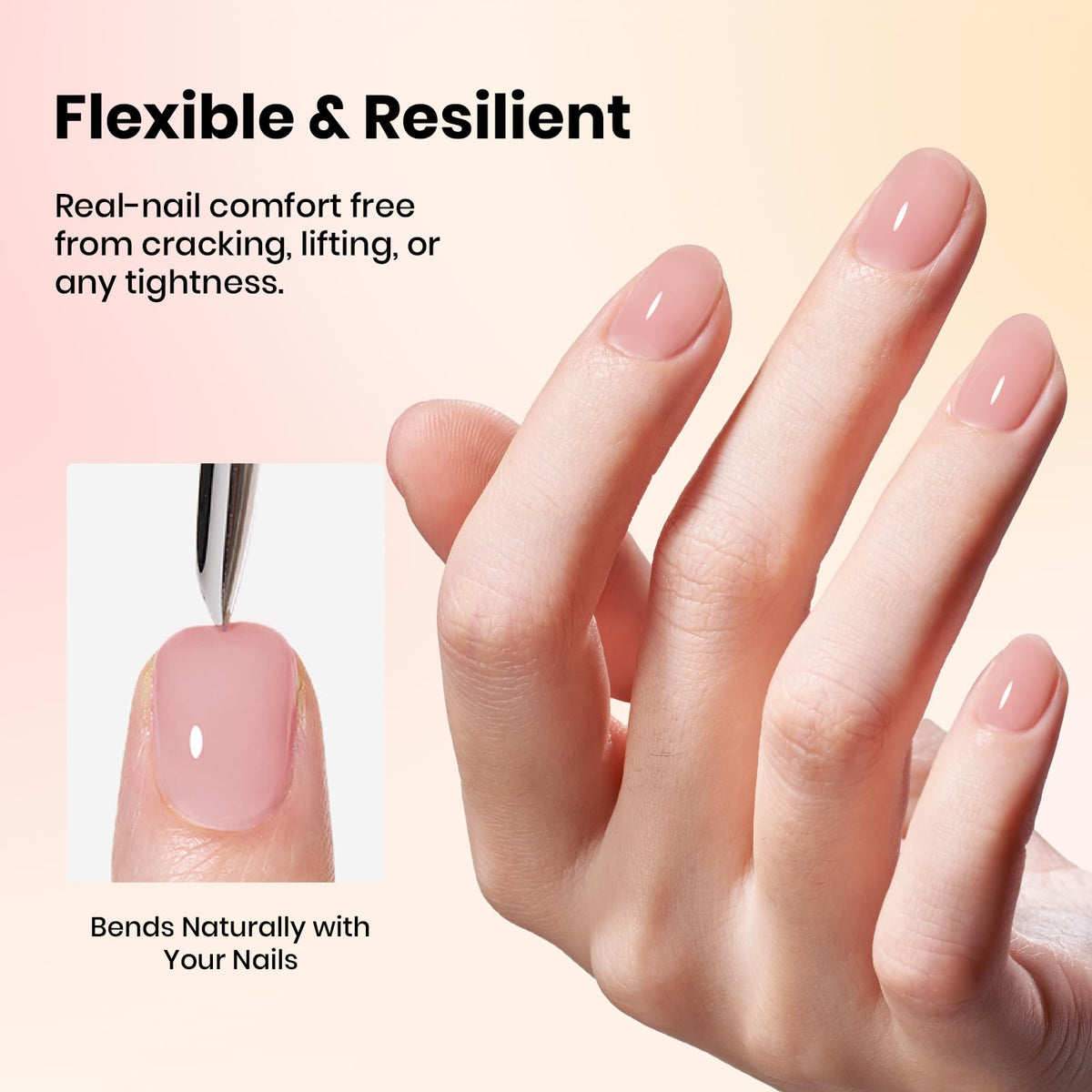 bouteille de vernis à ongles caoutchouc 7,5ml couleur transparent