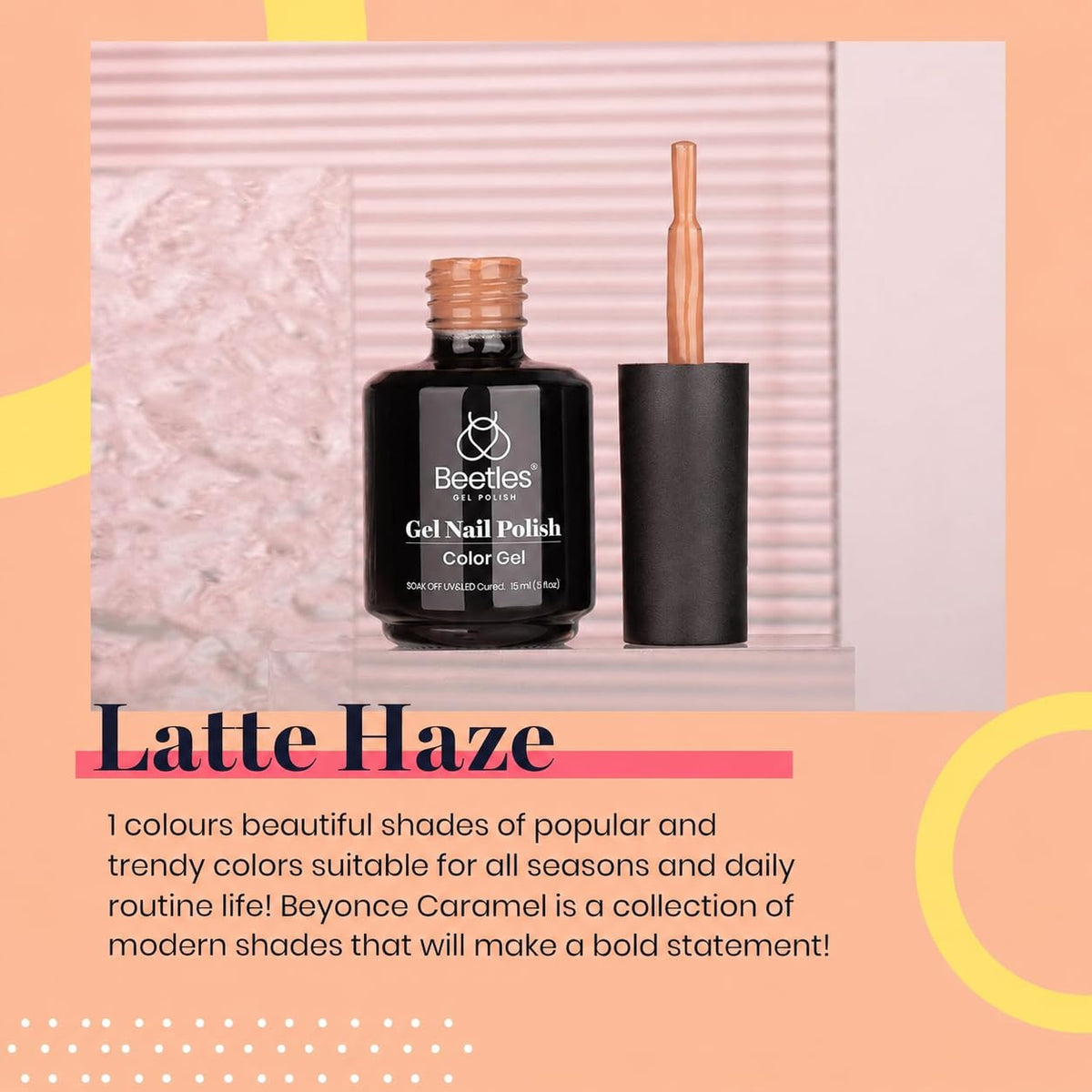 Bouteille de vernis à ongles en gel Latte Haze ouverte