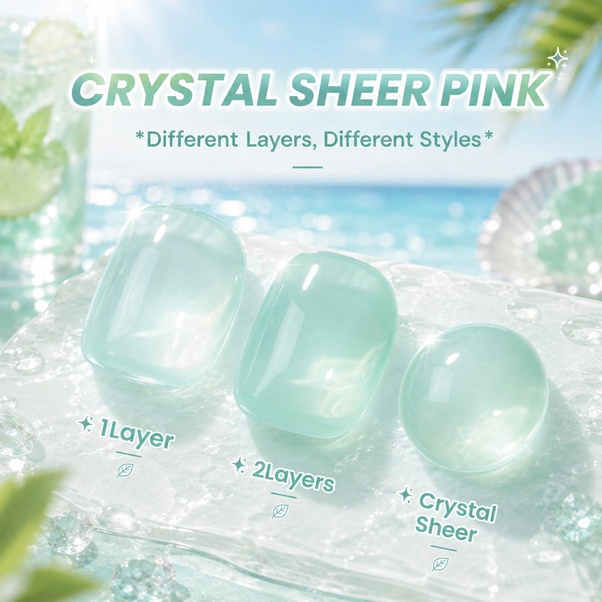 Bouteille de vernis à ongles gel Mint Mambo 15ML avec étiquette