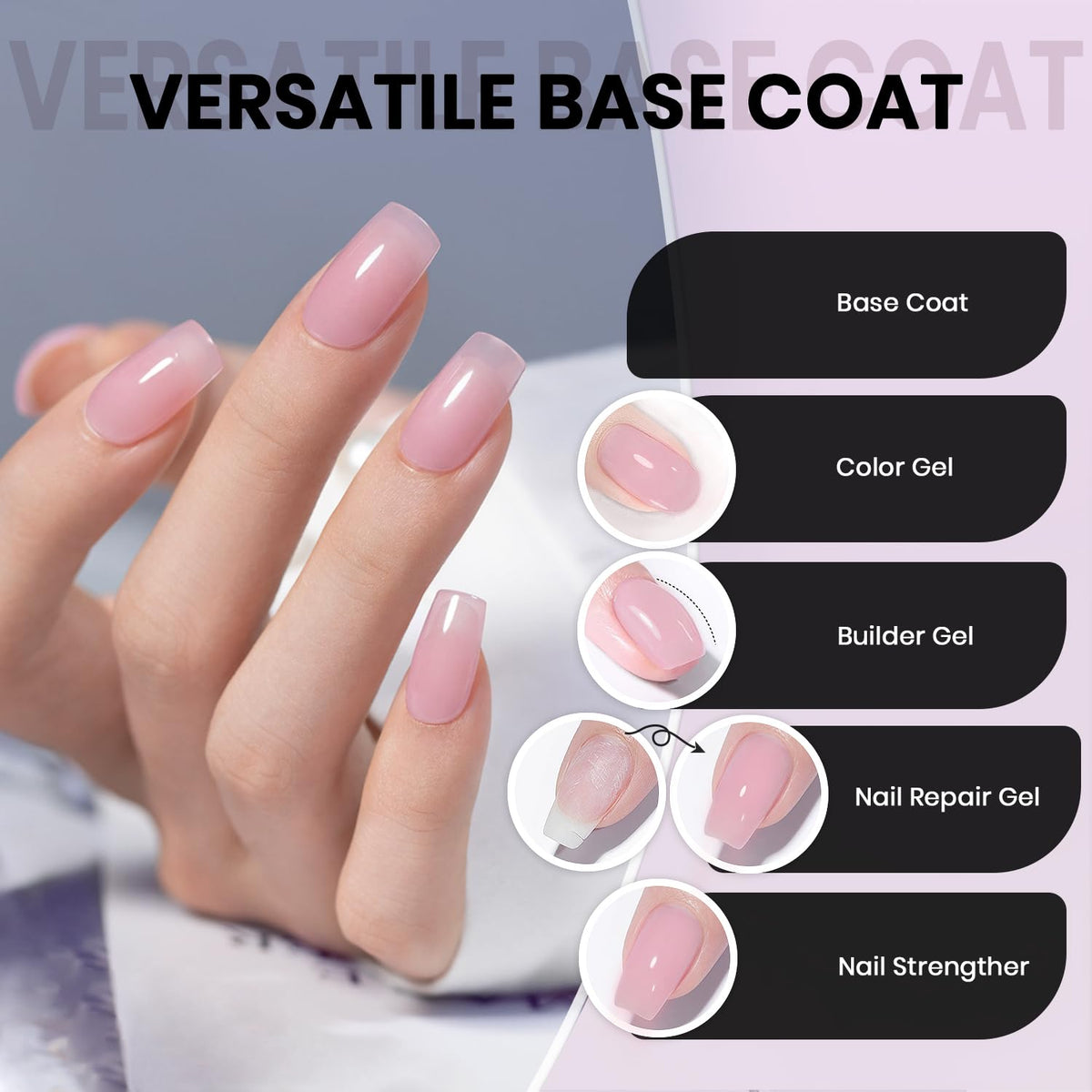 Bouteille de vernis à ongles gel RARJSM avec étiquette