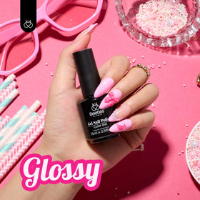 Bouteille de vernis à ongles gel rose beetles 15ML