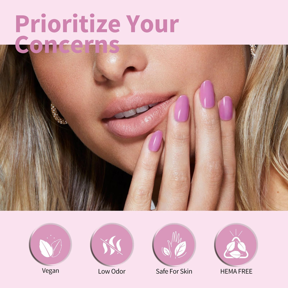 Bouteille de vernis à ongles violet CANNI avec applicateur