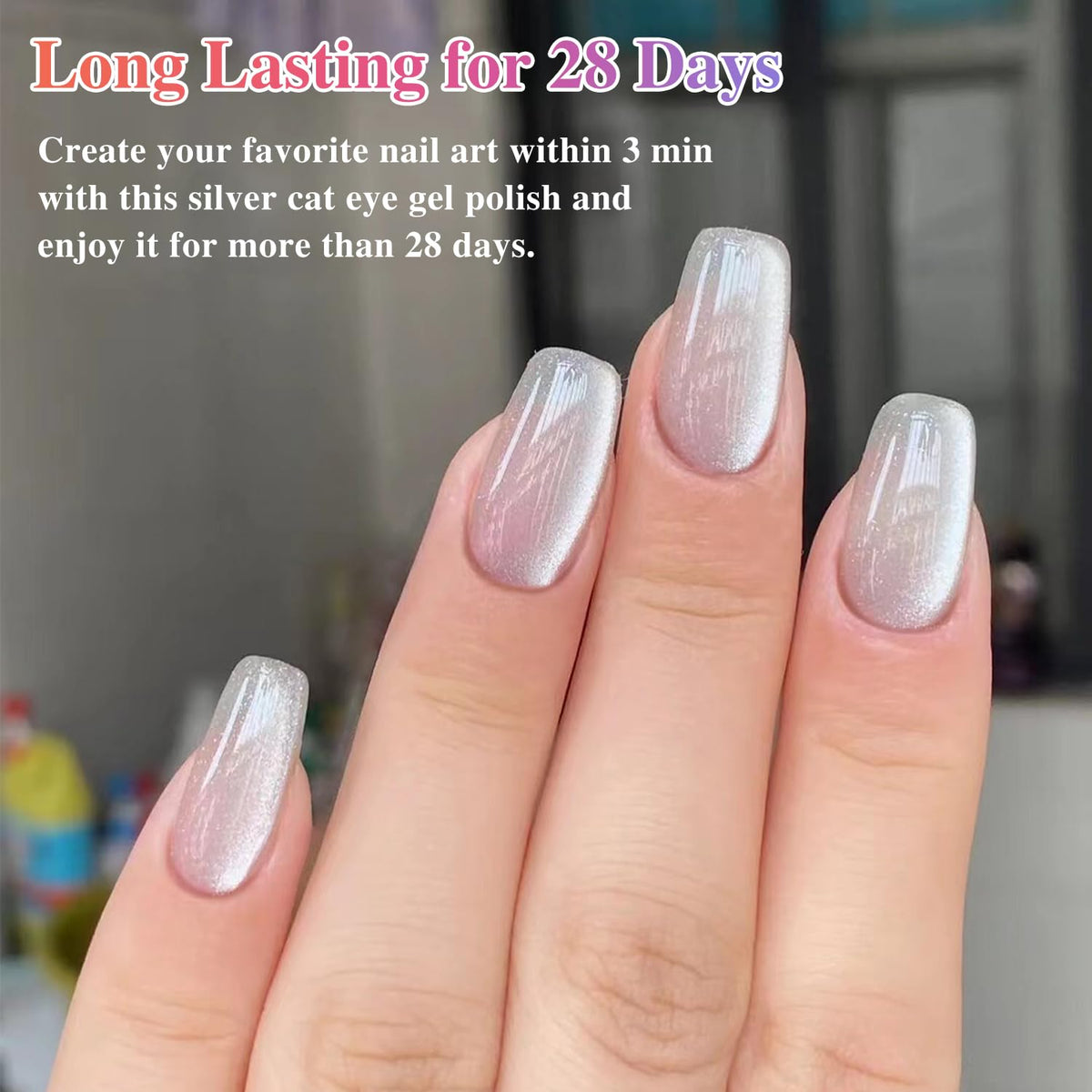 Bouteille de vernis gel Cat Eye Double Rhythm 15ml avec étiquette