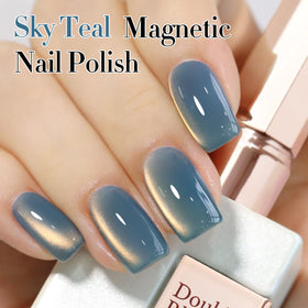 Bouteille de vernis gel Cat Eye Double Rhythm, couleur Sky Teal
