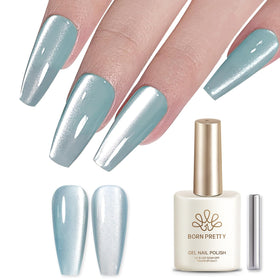 Bouteille de vernis gel Cat Eye Magnétique Born Pretty 15ml couleur vert clair