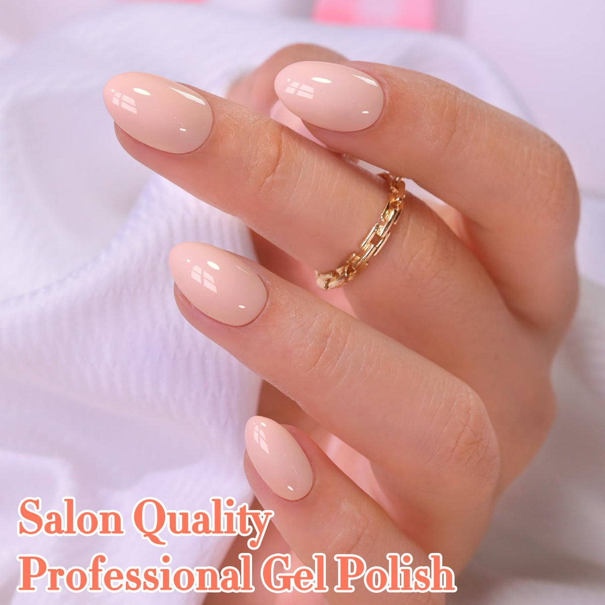 Bouteille de vernis gel Double Rhythm avec couleur nude pink