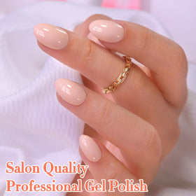 Bouteille de vernis gel Double Rhythm avec couleur nude pink