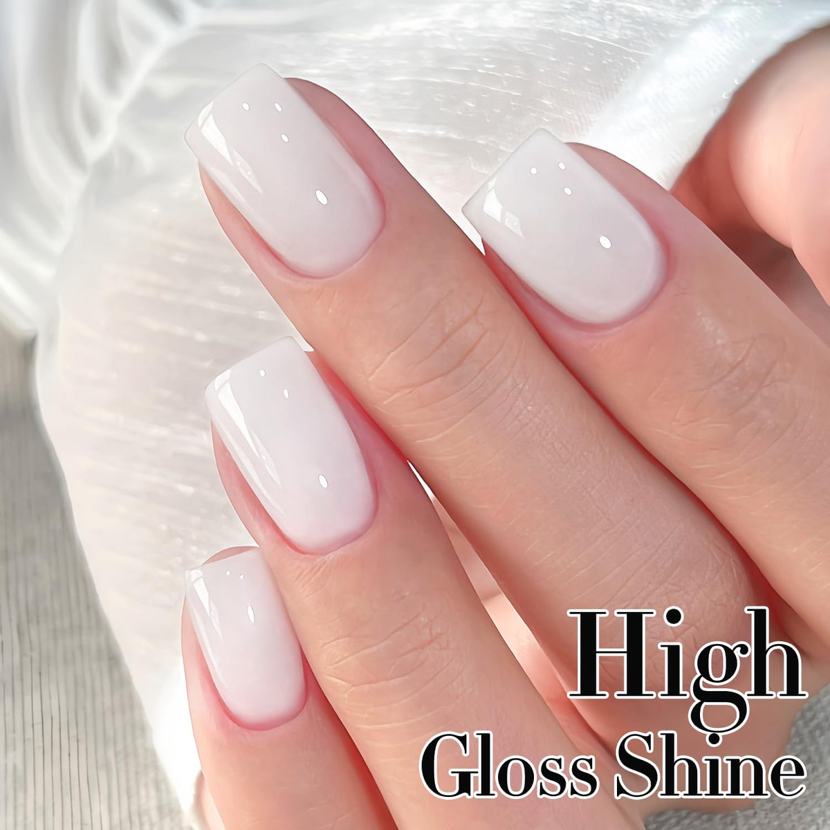 Bouteille de vernis gel Double Rhythm avec étiquette Milky White