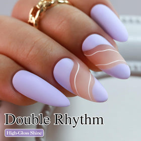 Bouteille de vernis gel Double Rhythm avec étiquette violette