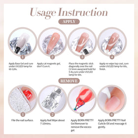 Bouteille de vernis gel magnétique avec texture brillante