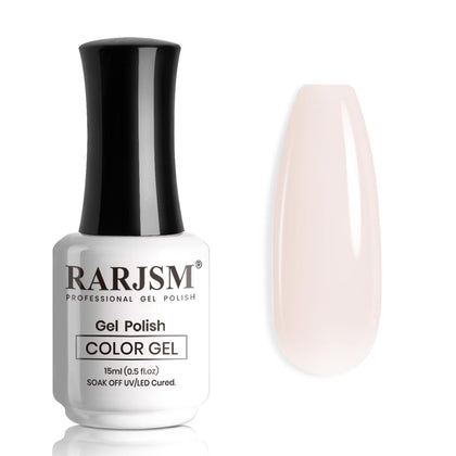Bouteille de vernis gel RARJSM rose clair de 15ml vue de face