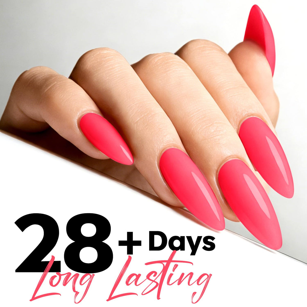 bouteille de vernis gel rose framboise ouverte