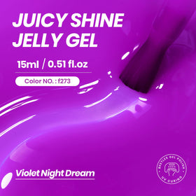 Bouteille de vernis gel violet avec étiquette beetles