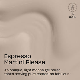 Bouteille de vernis OPI GELement Espresso Martini Please avec étiquette