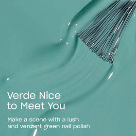 Bouteille de vernis OPI Verde Nice to Meet You avec étiquette