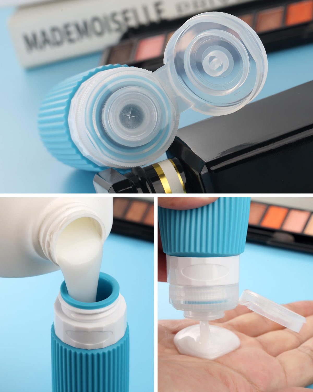 Bouteille en silicone Mrsdry de 3 oz pour soins de beauté