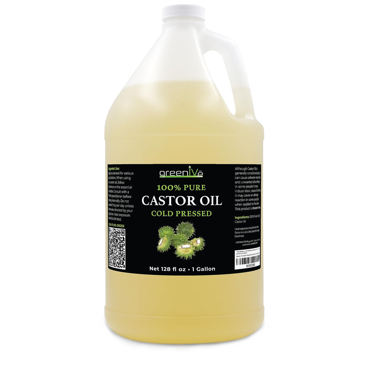 Bouteille en verre ambré de 4 oz d'huile de ricin avec compte-gouttes