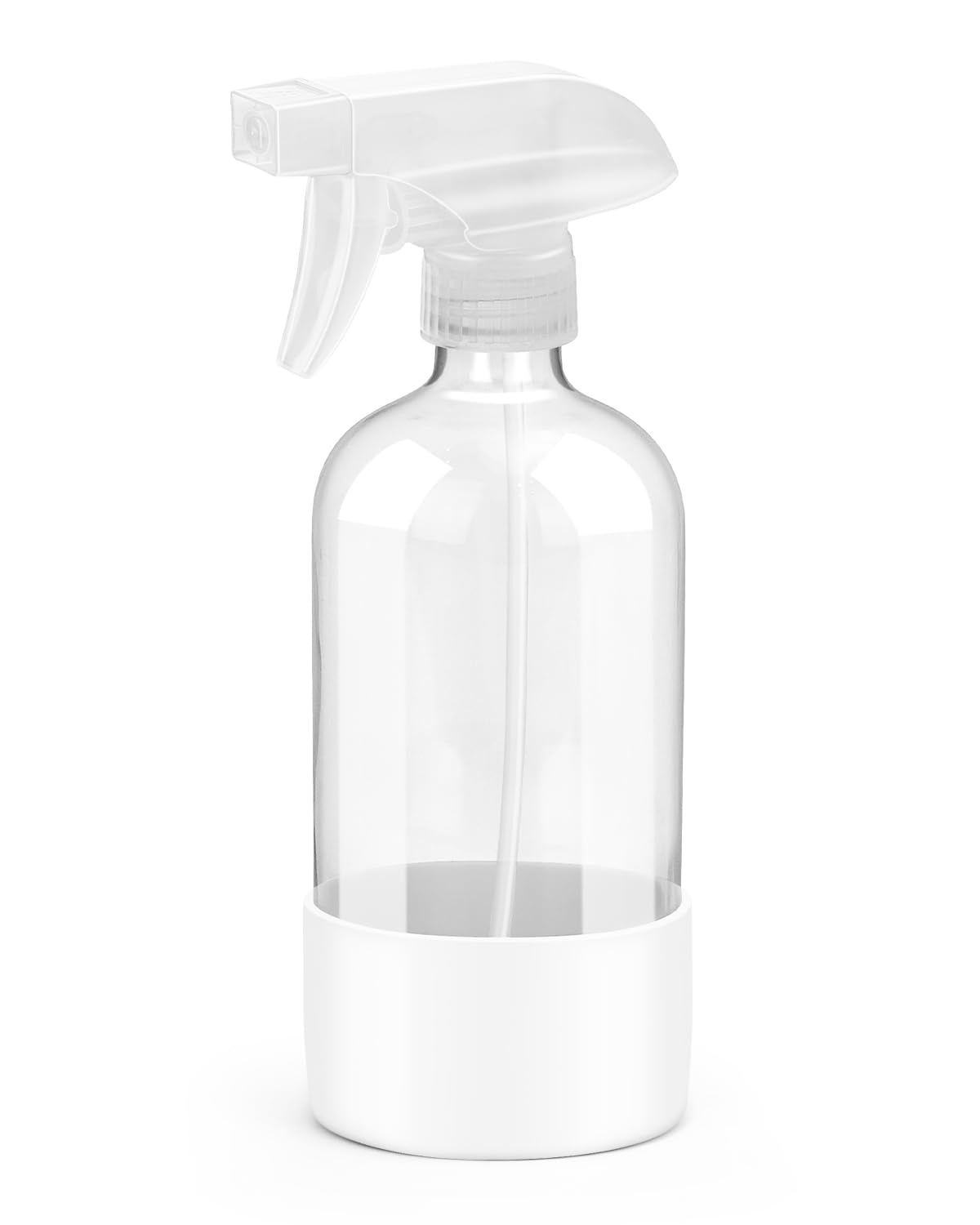 Bouteille en verre Rionisor 16OZ avec manchon en silicone blanc