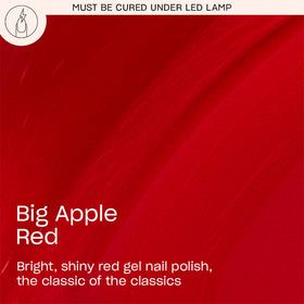 Bouteille OPI GelColor Big Apple Red avec étiquette