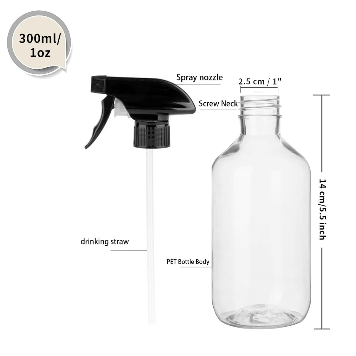 Bouteille spray Likealot 300ml pour nettoyage, remplie d'un liquide