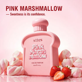 Bouteille Sttes Marshmallow sur fond rose