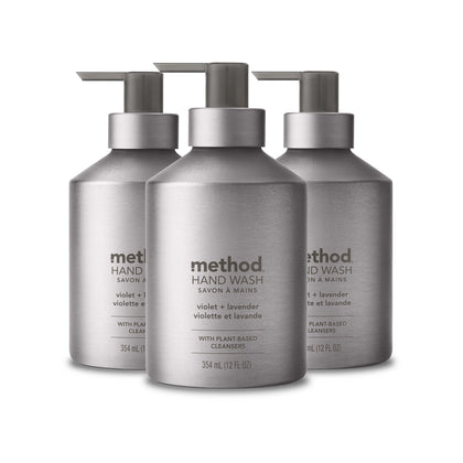 Bouteilles de gel lavant Method Violet + Lavande, pack de 3