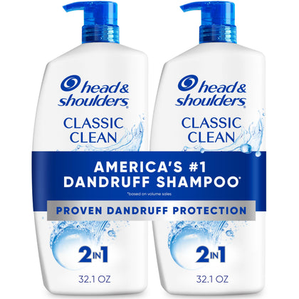 Bouteilles de shampoing et après-shampoing Head & Shoulders Classic Clean 2-en-1 32,1 fl oz