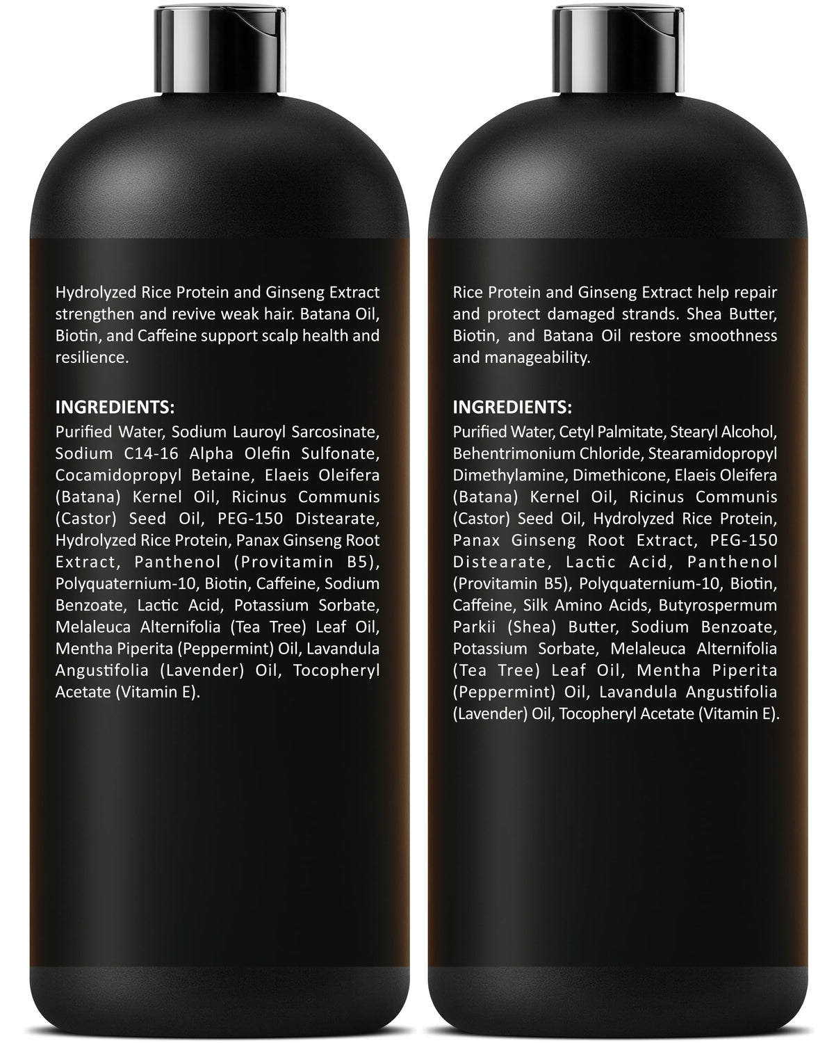 Bouteilles de Shampoo et Après-shampoing Eau de Riz INFINA ESSENTIALS en lifestyle