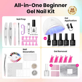 bouteilles de vernis gel dans diverses couleurs du kit beetles