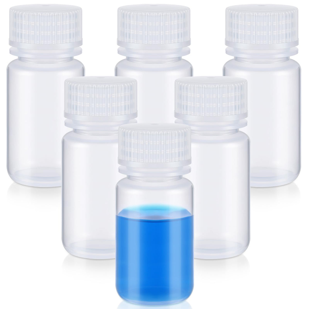 Bouteilles échantillons Tatuo 60ml en polypropylène transparent, vue de face