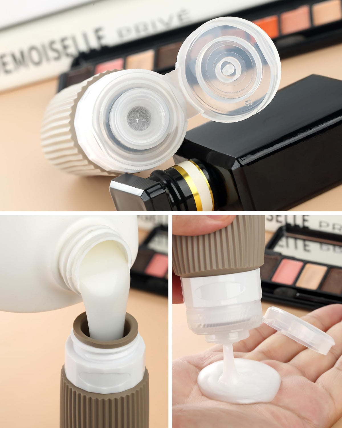Bouteilles en silicone du kit de voyage Mrsdry