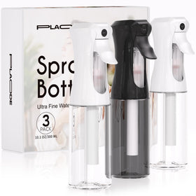 Bouteilles spray continues Plaode pack de 3 en noir et blanc