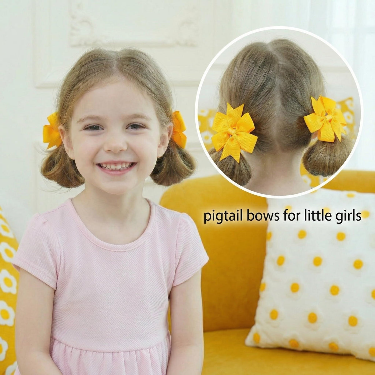 Bows à cheveux Babymatch, clip sur cheveux fins, utilisation quotidienne