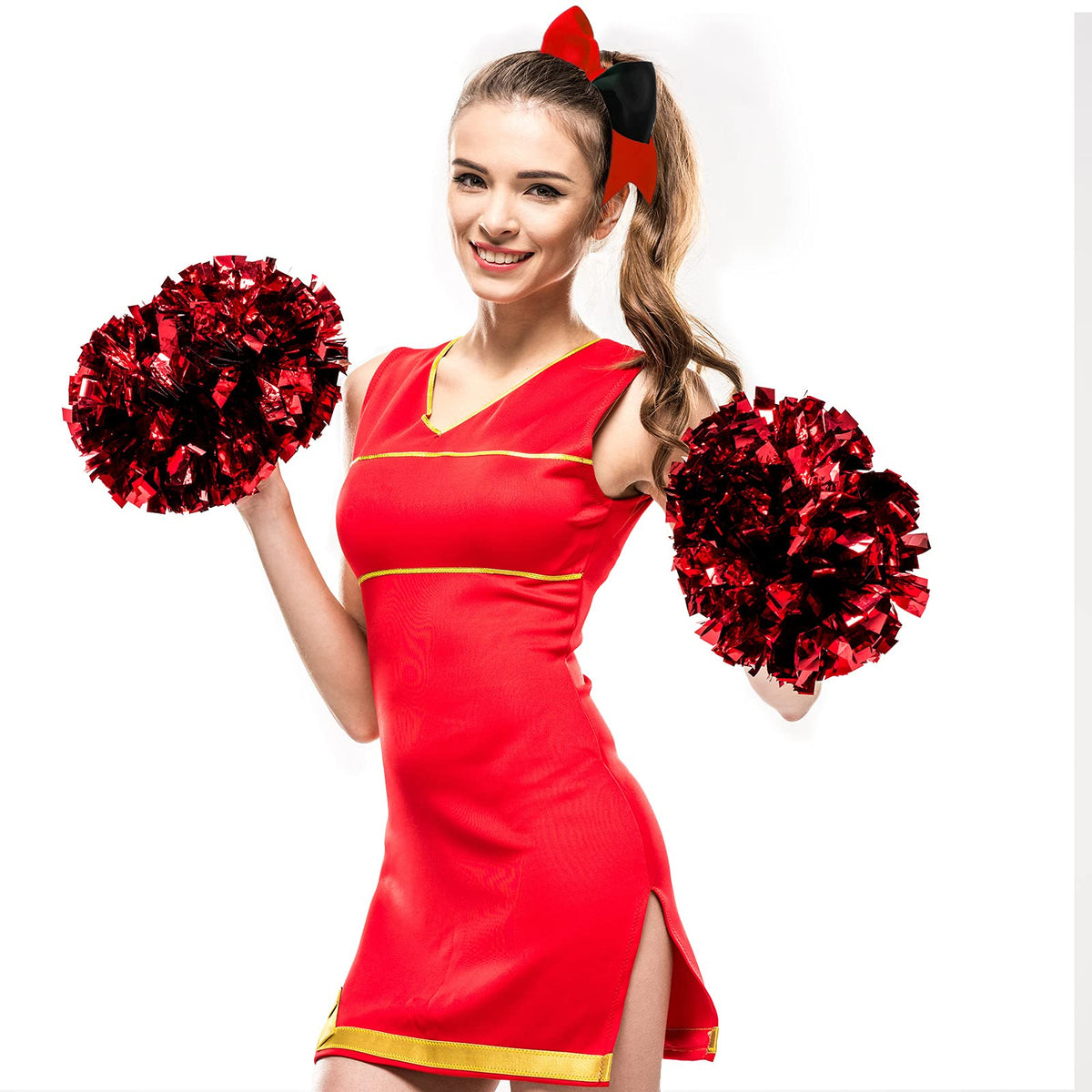 Bows de Cheer Jumbo sur cheveux attachés