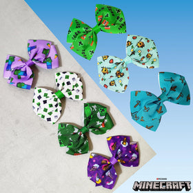 Bows LUV HER avec design Minecraft, adaptés à tous types de cheveux