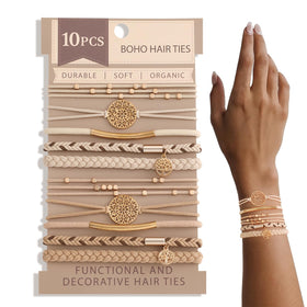 Bracelets Boho SYGY en couleurs café, vue de face