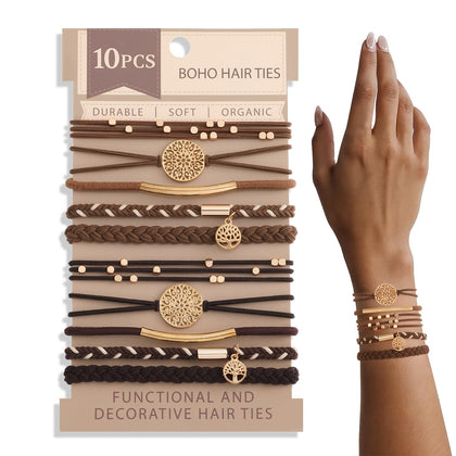 Bracelets élastiques à cheveux Boho SYGY en couleurs variées