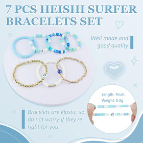 Bracelets Heishi en argile et acrylique Giesiery
