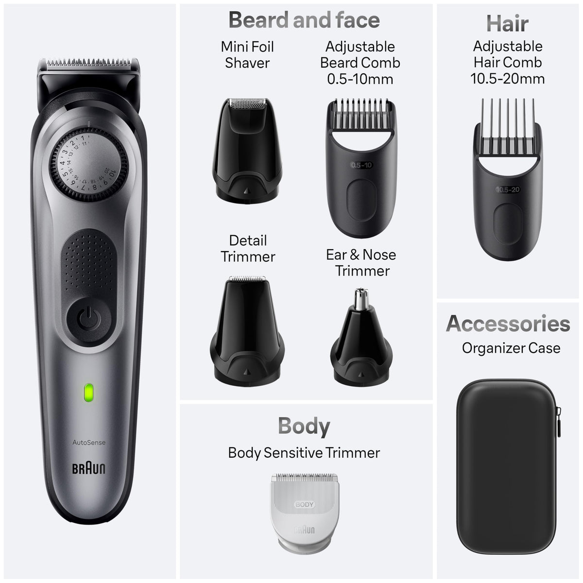 Braun Kit de Style 7410 trimmer pour oreilles et nez