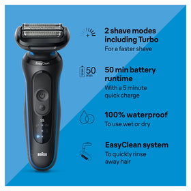 Braun Série 5 5150cs avec tondeuse à barbe et accessoires