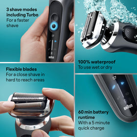 Braun Série 7 rasoir électrique avec accessoires de tondeuse à barbe et étui